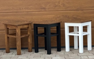 Taboret Loft Loftowy Rustykalny CZARNY + BLAT Dąb lancelot INNE