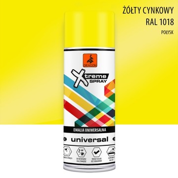 Farba w sprayu uniwersalna 400ml ŻÓŁTA RAL 1018