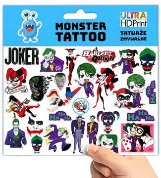 МОЮЩИЕСЯ ВРЕМЕННЫЕ ТАТУ ДЕТСКИЕ ДЕТСКИЙ ДЖОКЕР ОРИГИНАЛЬНЫЕ ДИЗАЙНЫ