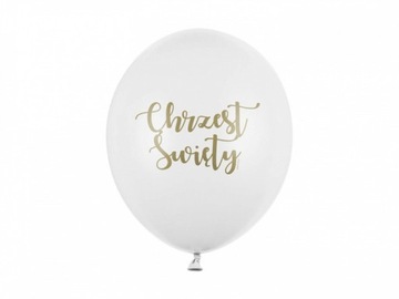 BALONY BALON NA CHRZEST ŚWIĘTY złoty napis 1sztk