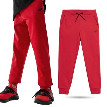 СПОРТИВНЫЕ БРЮКИ ДЛЯ МАЛЬЧИКОВ 4F СПОРТИВНЫЕ БРЮКИ ДЛЯ МЛАДШИХ ДЕТЕЙ, ХЛОПОК AW23M411