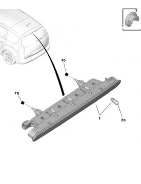 ORIGINÁLNÍ PSA SVĚTLO STOP PEUGEOT 5008 OE