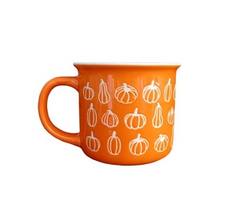 Осенняя оранжевая КРУЖКА с тыквой 380 мл
