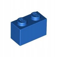 Lego Klocek 1x2 1szt Blue 3004 300423 Uży