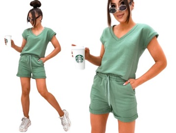 ПРЕМИУМ КОМПЛЕКТ БЛУЗКА КОРОТКИЕ ШОРТЫ ХЛОПКОВЫЕ ЦВЕТА ШОРТЫ