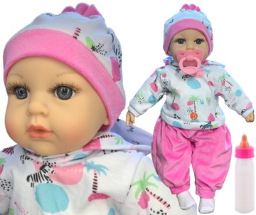 LALKA BOBAS BABY MÓWI ŚPIEWA BORN BUTELKA I SMOCZEK