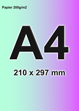 Plakat A4 210x297 mm Wydruk zdjęć obrazów, 200g/m2