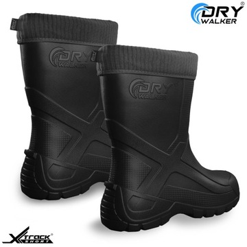 Черные утепленные резиновые сапоги DRY WALKER Xtrack Short