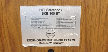 Isophon-Werke GMBH Berlin SKB 100 BT, колонны