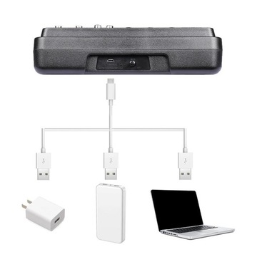 6-kanałowy mikser audio, cyfrowy wyświetlacz LED,