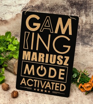 доска КОМНАТА ИГРОКА гравировка имени ОТЛИЧНЫЙ подарок День Святого Николая День рождения Именины