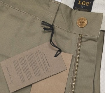 LEE 101 CHINO dry beige spodnie W34 L32