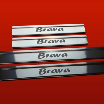 FIAT BRAVA LIŠTA PRAHU SE OCELI NEREZ 304 ZAKONČENÉ LESK