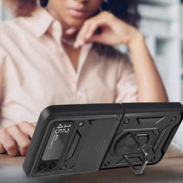 Etui SpaceCase Camring do Galaxy Flip Z 3 + Folia