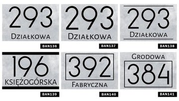 АДРЕСНАЯ ДОСКА ПВХ 32x21 НОМЕР ДОМА Множество дизайнов