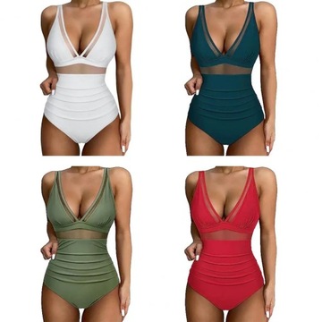 Skinny Monokini Deep V-neck One-piece Bikini Styli