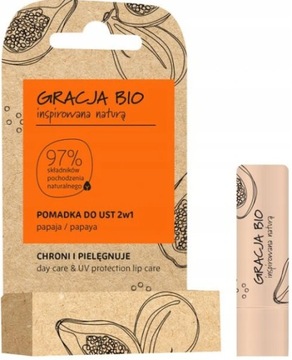 GRACJA BIO Naturalna Pomadka Ochronna Papaja