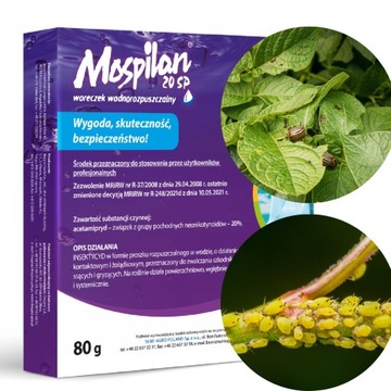 MOSPILAN 20 SP 80g SUMI AGRO OPRYSK ŚRODEK OWADOBÓJCZY NA MSZYCE ĆMĘ STONKĘ