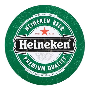 Plakat Tabliczka metalowa ozdobna retro HEINEKEN