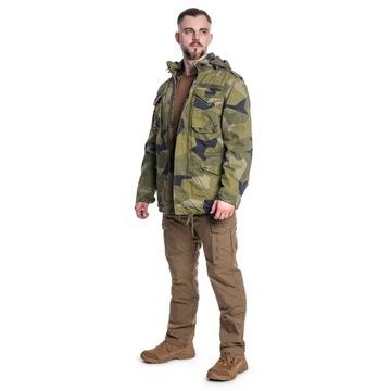 Kurtka z kapturem moro Brandit M65 Giant - Swedish Camo M