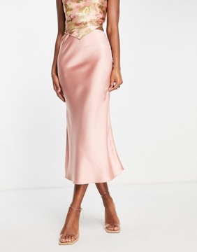 Asos 32 _NQI SATYNOWA MIDI SPÓDNICA