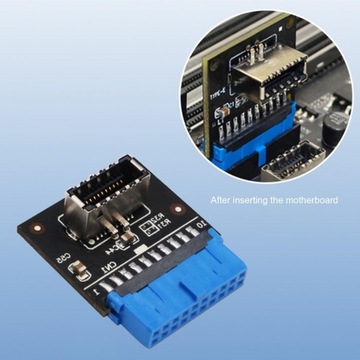 Doskonała karta konwertera USB3.0 19Pin do type-e