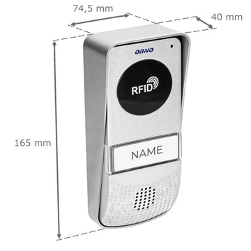 ИНТЕРКОМ-ТЕЛЕФОН ДЛЯ ВОРОТ КАЛИТКИ СО СЧИТЫВАТЕЛЕМ RFID-КЛЮЧЕЙ НА КРЫШЕ, НАВЕРХНОСТНЫЙ ORNO