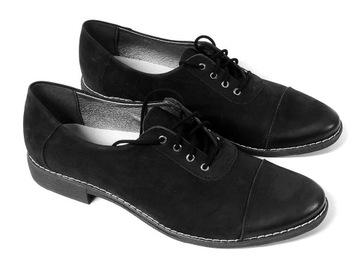 UNI-90 STYLOWE OXFORDY MODNE JAZZÓWKI SKÓRA NAT 40