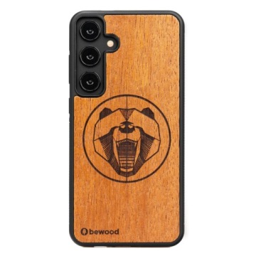 Dřevěné Pouzdro Bewood pro Samsung Galaxy S24 Plus Medvěd Merbau