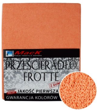 PRZEŚCIERADŁO FROTTE Z GUMKĄ 160X200 pomarańczowy
