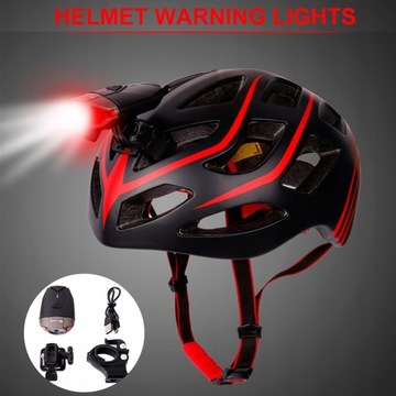 Kask rowerowy przednia lampka LED USB akumulatorow