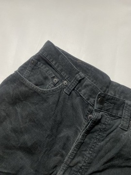 Levi's 401 STRAUSS LEVIS czarne Spodnie sztruksy W 34 L 35