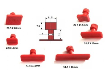Инструменты и наборы для удаления вмятин переходники ПДР Продолговатые грибы.