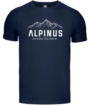 Alpinus koszulka męska t-shirt bawełniany granat L