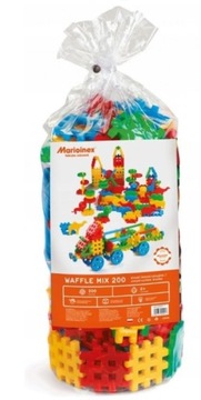 Klocki Konstrukcyjne Mix Wafle 200 szt. MARIOINEX