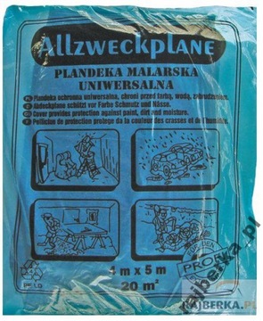 FOLIA MALARSKA / PLANDEKA 4x5 m GRUBA
