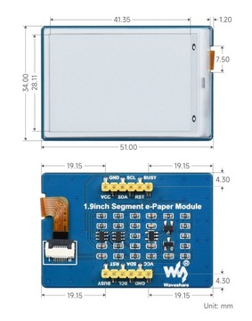 Электронный дисплей 1,9 дюйма, 91 сегмент.