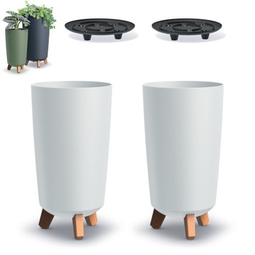 ЦВЕТОЧНЫЙ ГОРШОК ВЫСОКИЙ ЦВЕТОЧНЫЙ КОРЗИН НА НОЖКАХ ПОДСТАВКА ДЛЯ ЦВЕТОВ БЕЛАЯ ПАЛЬМА