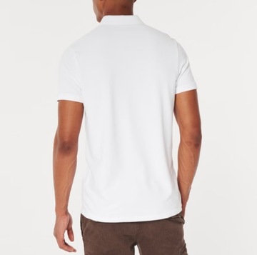 Hollister koszulka polo męska rozmiar M biała