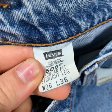 Spodnie Jeansowe LEVIS 505 36x36 Męskie Jeans