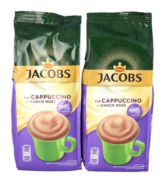 2 x Kawa Cappuccino Jacobs Milka ORZECHOWA 500g DE