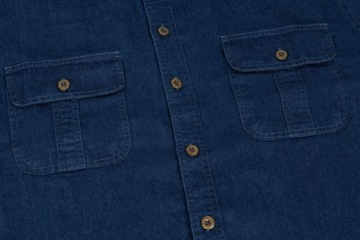 МУЖСКАЯ ДЖИНСОВАЯ РУБАШКА С КОРОТКИМ РУКАВОМ, РАЗМЕР L JKR