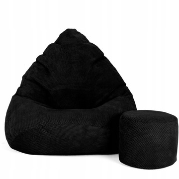 MEGA PUFA WOREK SAKO 80x110 WELUR DOT | FOTEL SCANDI LOFT