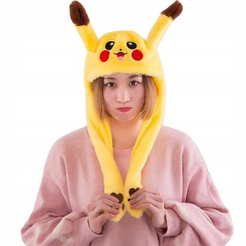 CZAPKA POKEMON PIKACHU RUCHOME USZY ŚWIECI LED