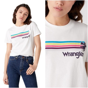 Damska koszulka t-shirt Wrangler HIGH RIB REGULAR TEE L