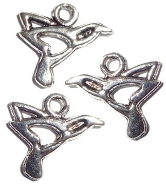 s14 ZAWIESZKI CHARMS PTASZKI 10szt KOLIBER PTAKI