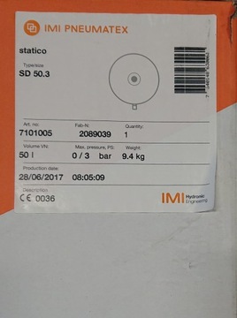 Сварной рукавный расширительный бак SD 50.3 50л