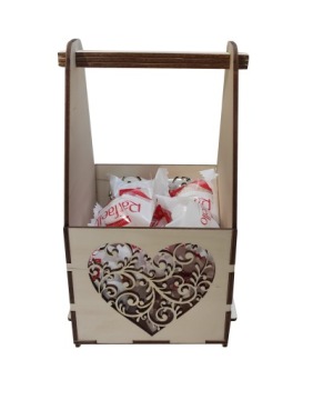 DREWNIANY KOSZYK KOSZYCZEK PREZENTOWY DZIEŃ MATKI