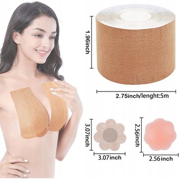 ЛЕНТА ДЛЯ ПОДЪЕМА ГРУДИ BOOB TAPE, ВЫРЕЗ С 12 СОСКАМИ