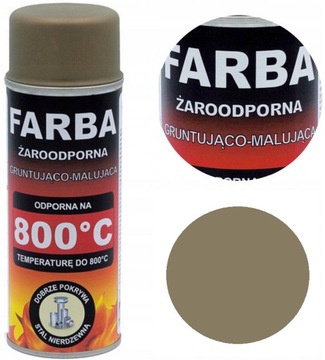 FARBA ŻAROODPORNA DO ZACISKÓW HAMULCOWYCH TŁUMIKA WYDECHU 400 ML HANSA BRĄZ